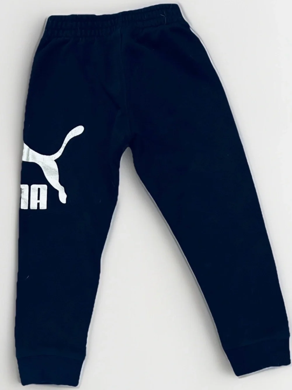 Puma Kids Girls Black Sweatpants Size 6 Silver Glitter PUMA Letters